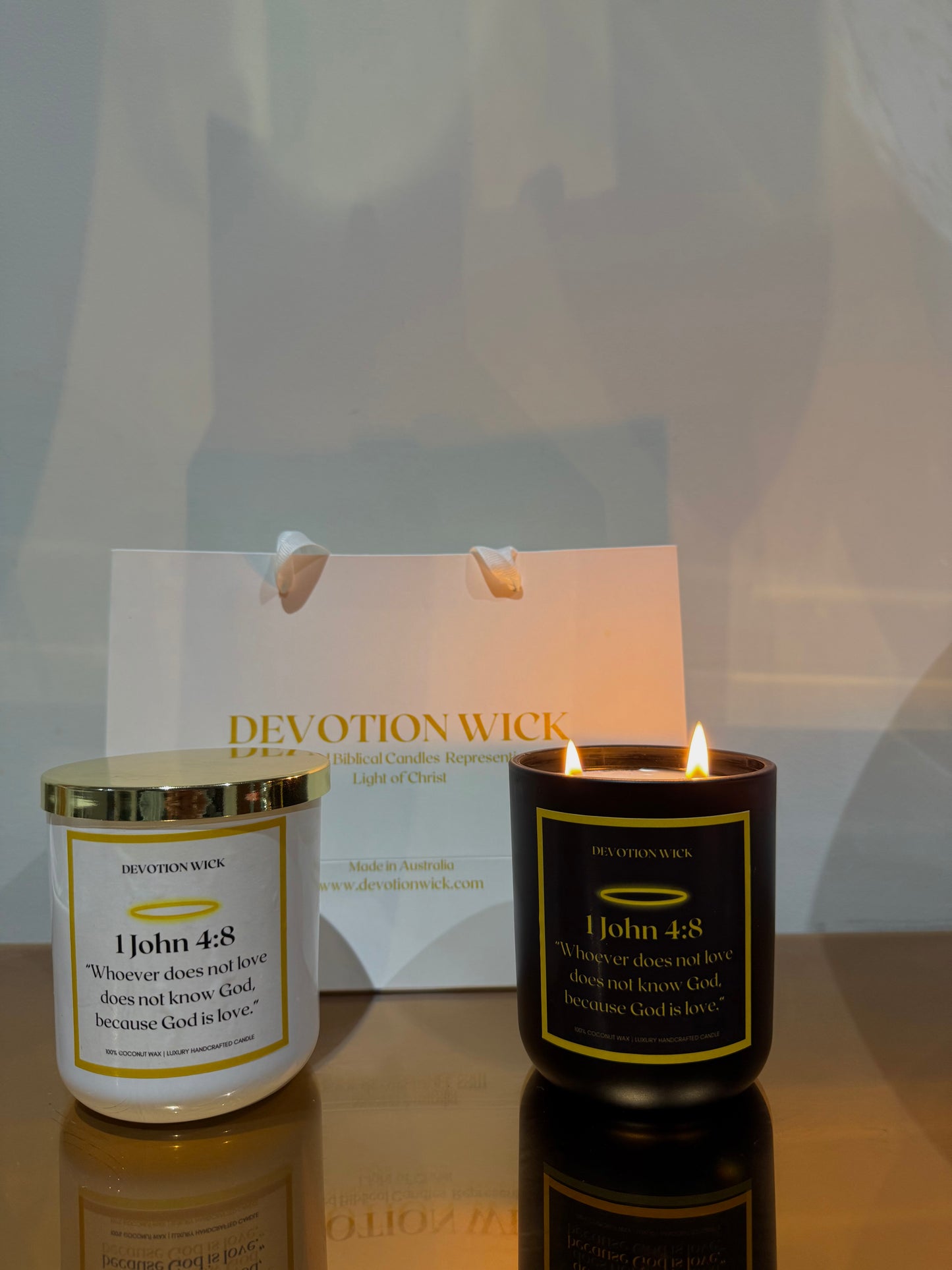 1 John 4:8 | Double Wick Candle