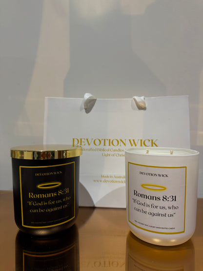 Romans 8:31 | Double Wick Candle